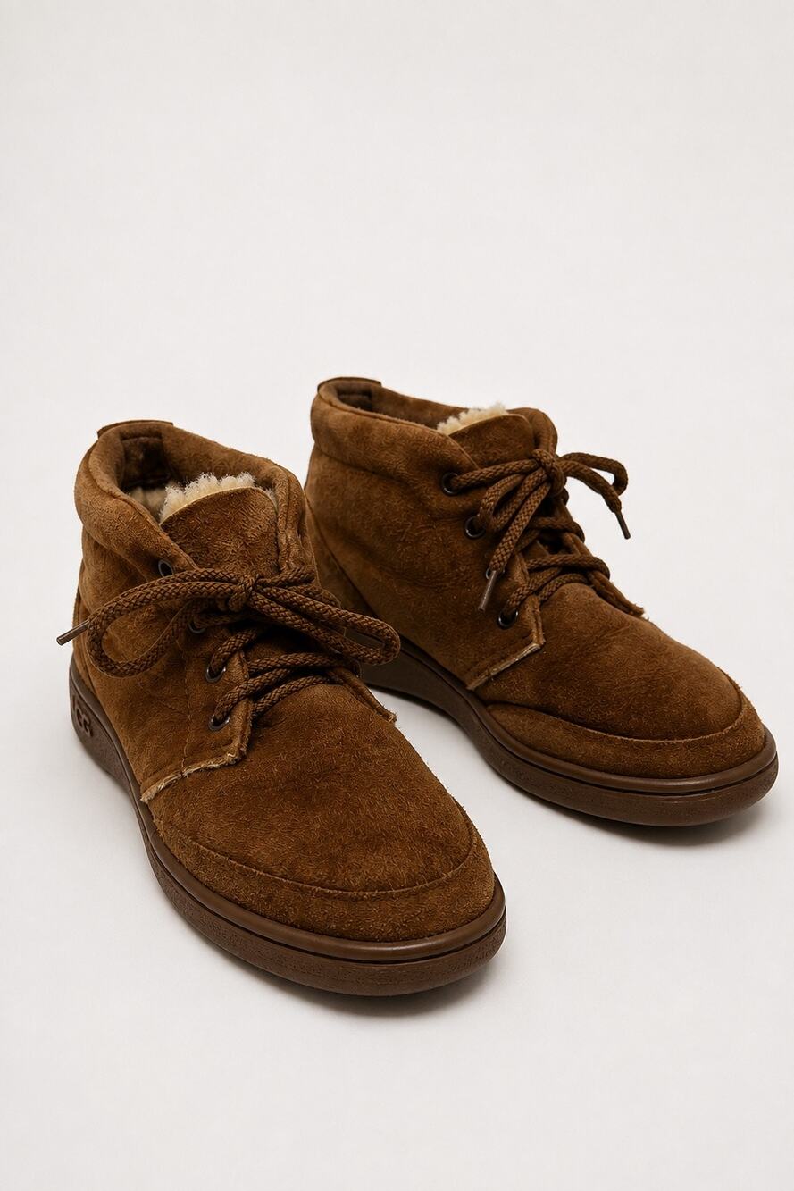 UGG Australia Chestnut Suede Shearling-Lined Chukka Ankle Boots | Women's 6